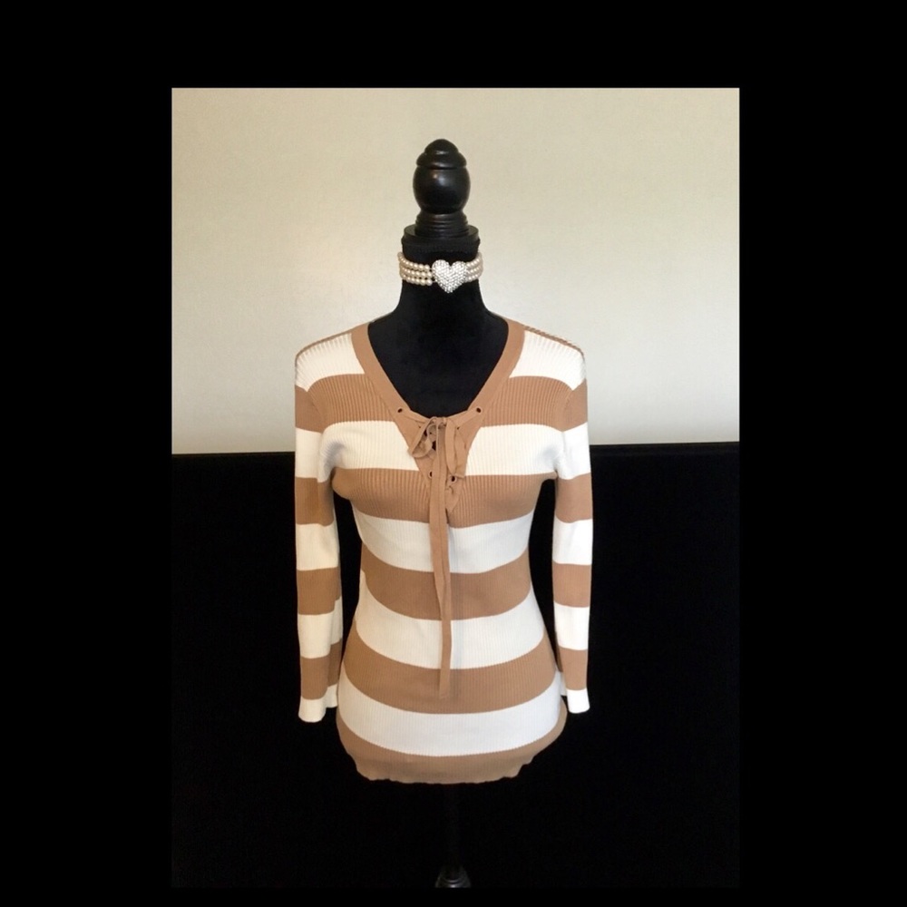 Women’s New York & Company Striped Sweater - Sz L
